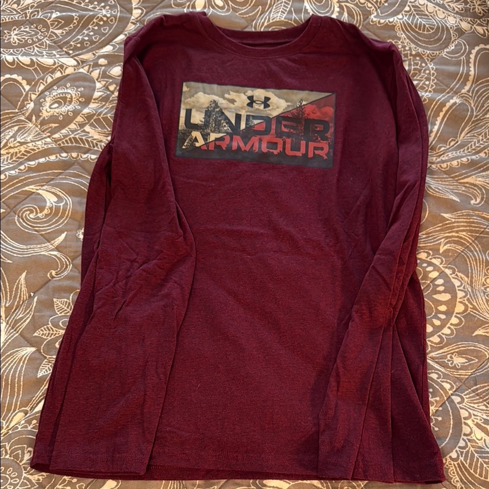 Under Armour Maroon Long Sleeve Tee